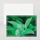 Carte Merci plat Pale Green Leaf Plante (Devant / Derrière)
