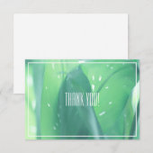 Carte Merci plat Pale Green Leaf Plante (Devant / Derrière)