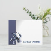Carte Merci plat saxophone (Debout devant)