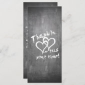 Carte Merci pour ce grand moment sur un tableau à craie (Devant / Derrière)