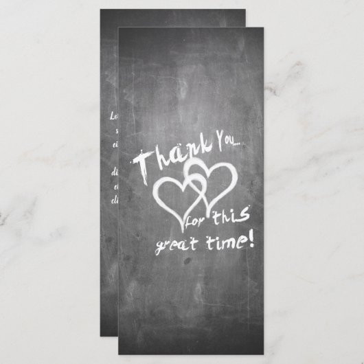 Carte Merci pour ce grand moment sur un tableau à craie (Devant / Derrière)