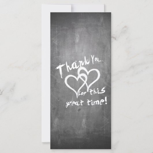 Carte Merci pour ce grand moment sur un tableau à craie (Devant)