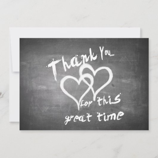Carte Merci pour ce grand moment sur un tableau à craie (Devant)