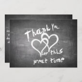 Carte Merci pour ce grand moment sur un tableau à craie (Devant / Derrière)