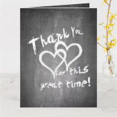 Carte Merci pour ce grand moment sur un tableau à craie (Fleur jaune)