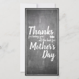 Carte Merci pour ce que vous êtes ! Tableau noir de la f