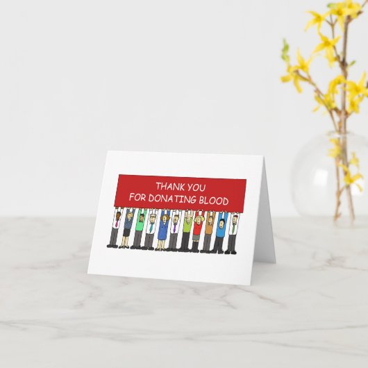 Carte Merci pour don de sang (Fleur jaune)