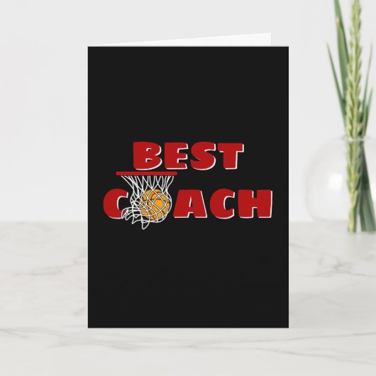 Carte Merci pour entraîneur de basket-ball (Devant)