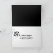 Carte Merci pour entraîneur de football (Intérieur)