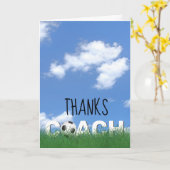 Carte Merci pour entraîneur de football (Fleur jaune)