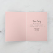 Carte Merci pour être Bridesmaid Blush Watercolor (Intérieur)