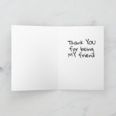 CARTE MERCI POUR **ÊTRE MON AMI** (Intérieur)