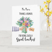 Carte Merci pour être un si excellent professeur ! (Fleur jaune)