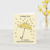 Carte Merci pour Fête des mariées d'hébergement (Fleur jaune)