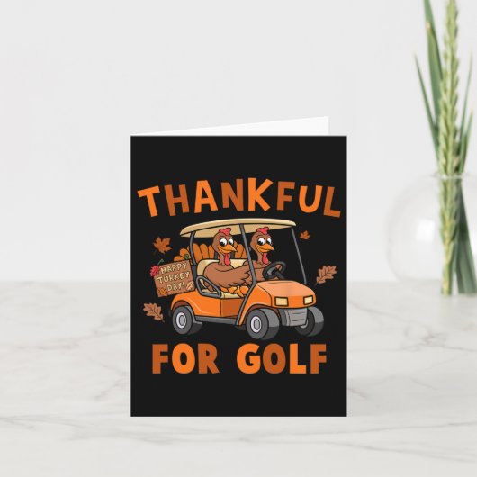 Carte Merci Pour Golf Turquie Jouer Golf Thanksgiving (Devant)