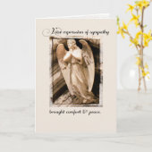Carte Merci Pour La Sympathie Expression Angel Religieux (Fleur jaune)