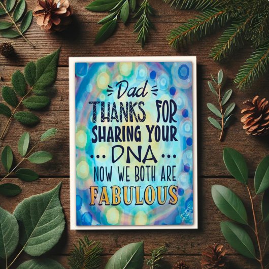 Carte "Merci pour l'ADN papa !" Inspirété
