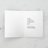 Carte Merci pour l'amitié Ami et Anges volant (Intérieur)