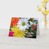 Carte Merci pour l'arrangement floral enseignant (Fleur jaune)