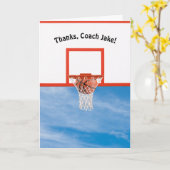 Carte Merci pour le basket-ball dans le filet (Fleur jaune)
