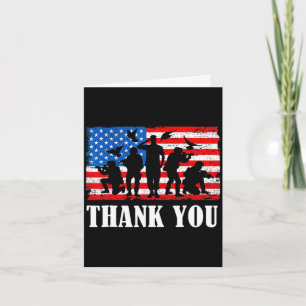 Carte Merci pour le cadeau de l'armée du jour du souveni