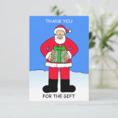 Carte Merci pour le cadeau de Noël (Debout devant)