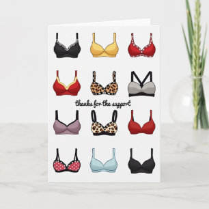 Carte Merci Pour Le Soutien Soutien-Gorge