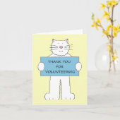 Carte Merci pour le volontariat (Fleur jaune)