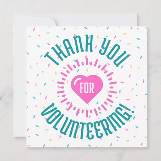 Carte Merci pour le volontariat, appréciation (Devant)