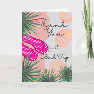 Carte Merci pour les Coquillages de Voyage à la Plage Sa