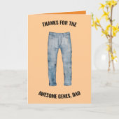 Carte Merci pour les gènes géniaux Papa Fête des Pères (Fleur jaune)