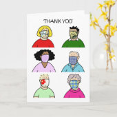 Carte Merci pour les masques faciaux (Fleur jaune)