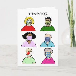 Carte Merci pour les masques faciaux
