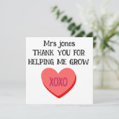Carte Merci Pour M'Aider À Cultiver Enseignant (Debout devant)
