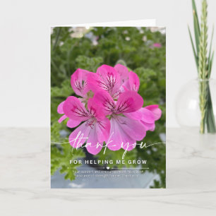 Carte Merci pour m'aider à grandir