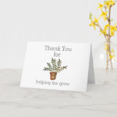 Carte Merci pour m'aider à grandir Appréciation de l'ens (Fleur jaune)