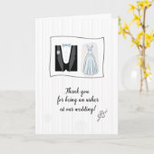 Carte Merci pour Mariage Usher Tuxedo (Fleur jaune)