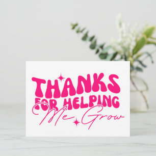 Carte Merci pour m'avoir aidé à grandir