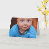 Carte Merci Pour Noël Cadeau Photo Texte Blanc (Fleur jaune)