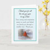 Carte Merci pour prendre soin de mon père Infirmière Doc (Fleur jaune)