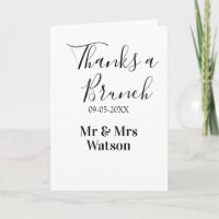 Merci pour un brunch post-nuptial nom date simple