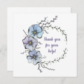 Carte Merci pour votre aide (Devant / Derrière)