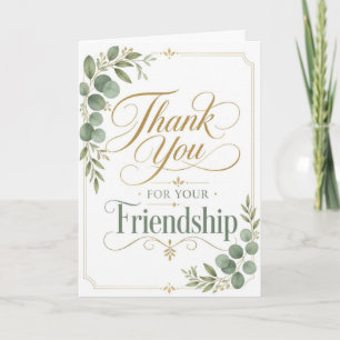 Carte Merci pour votre amitié