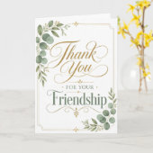 Carte Merci pour votre amitié (Fleur jaune)