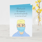 Carte Merci pour votre compassion pour l'infirmière ou l (Fleur jaune)