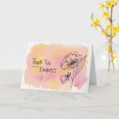 Carte Merci pour votre couleur d'eau blanche (Fleur jaune)