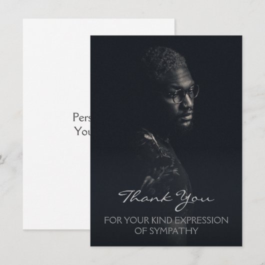 Carte Merci Pour Votre Genre Expression De Sympathie (Devant / Derrière)