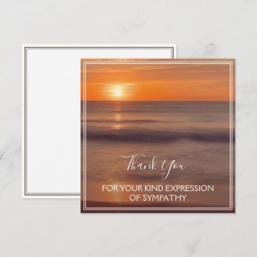 Carte Merci Pour Votre Genre Expression De Sympathie (Devant / Derrière)