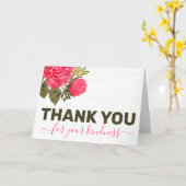 Carte Merci pour votre gentillesse florale merci (Fleur jaune)