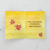 Carte Merci Pour Votre Grand-Fille Bon thanksgiving (Intérieur)